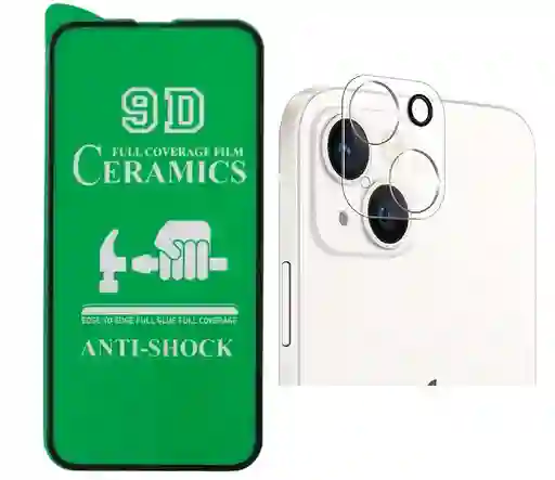 Vidrio Templado Ceramico Para Iphone 14 6.1 + Vidrio Camara