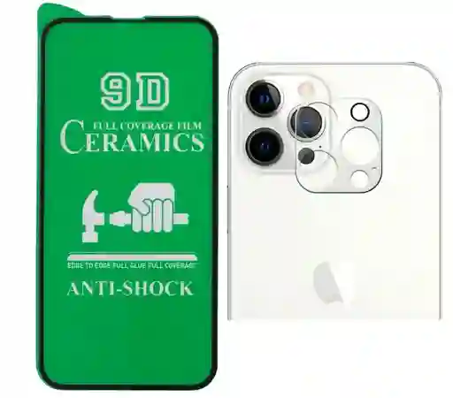 Vidrio Templado Ceramico Para Iphone 14 Pro Max 6.7 + Vidrio Camara