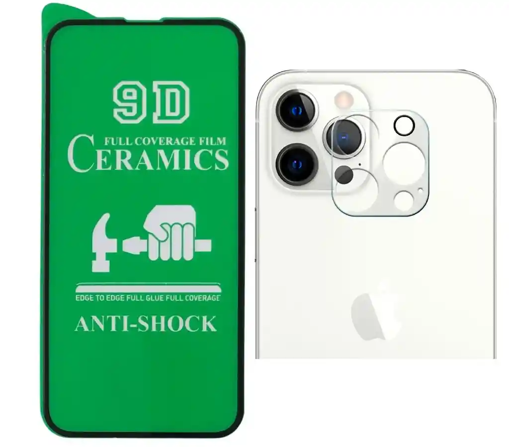 Vidrio Templado Ceramico Para Iphone 14 Pro Max 6.7 + Vidrio Camara