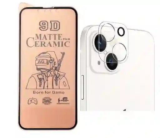 Vidrio Ceramico Matte Para Iphone 14 Plus 6.7 + Vidrio Camara