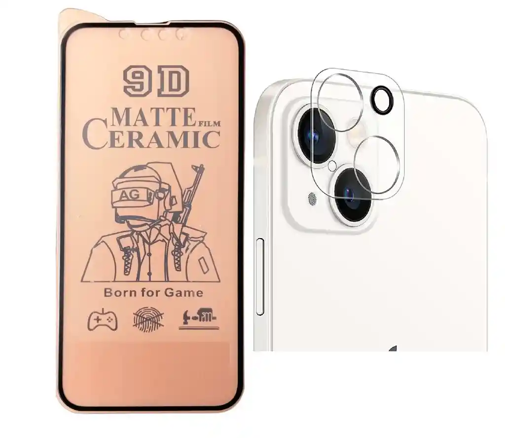 Vidrio Ceramico Matte Para Iphone 14 Plus 6.7 + Vidrio Camara