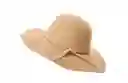 Sombrero Pava Fedora En Paño Mujer Beige