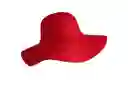 Sombrero Pava Fedora En Paño Mujer Rojo