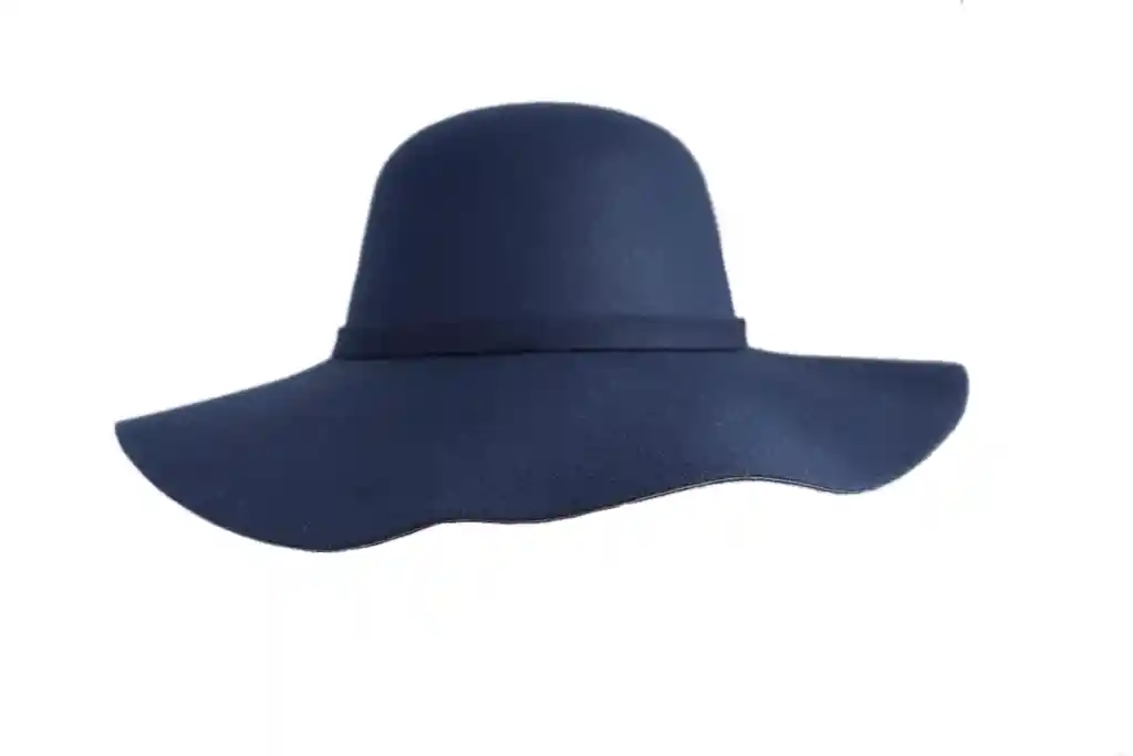 Sombreros Fedora En Paño Mujer Color Azul Oscuro