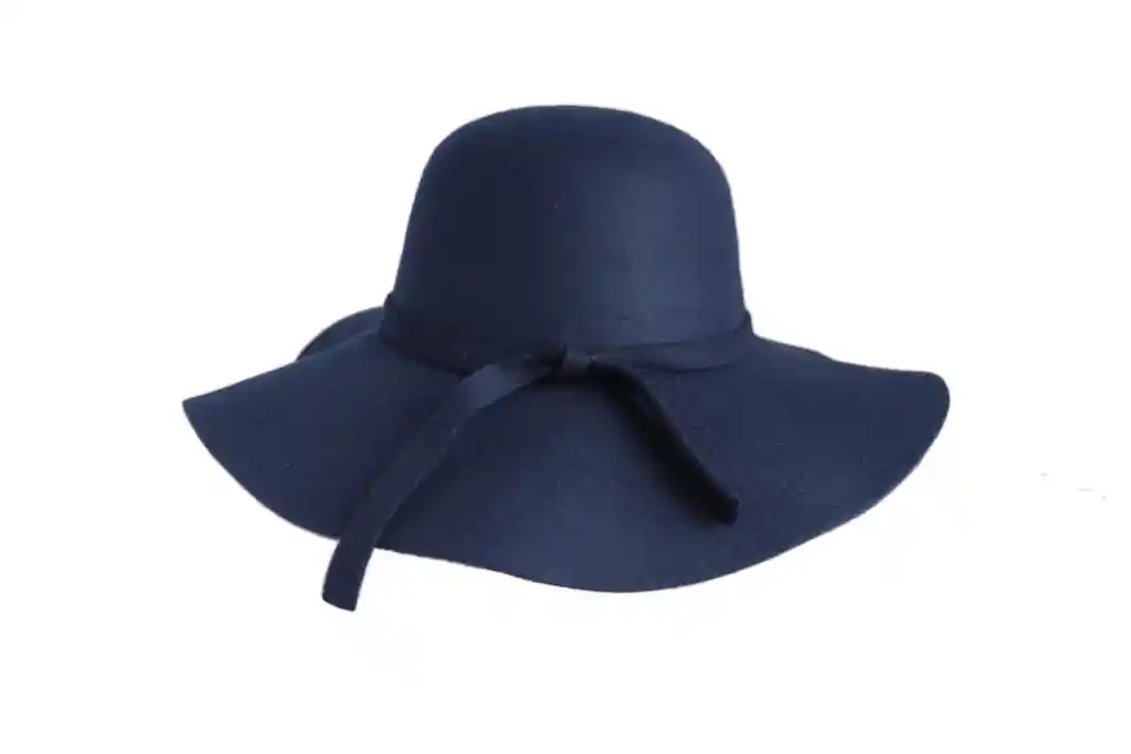 Sombreros Fedora En Paño Mujer Color Azul Oscuro