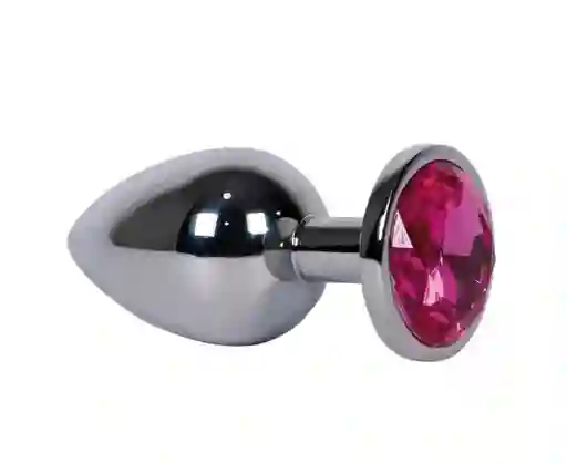 Plug Anal Metalico Rosado Talla S