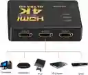 Hdmi Switch 4k Selector Multiplicador Hub Adaptador 3 Puertos Hdmi A Monitor Control Remoto