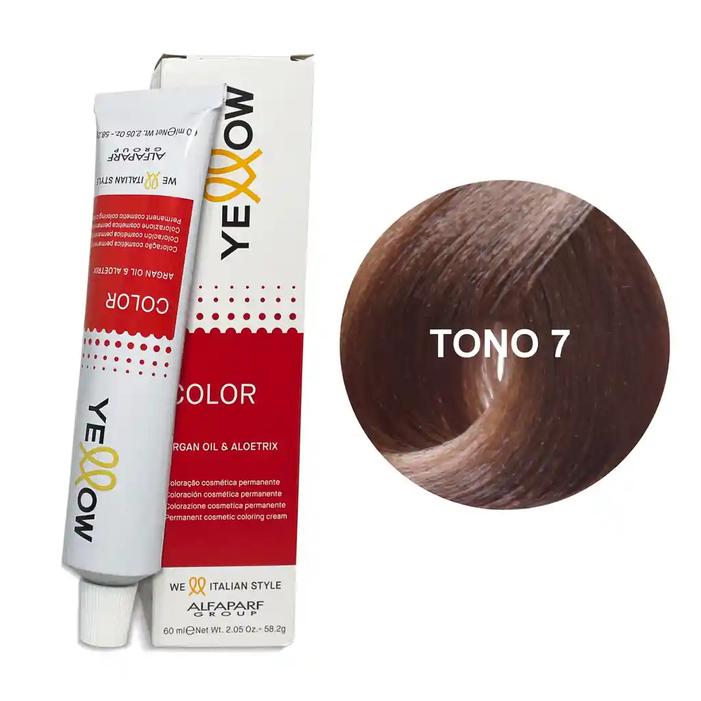 Yellow Alfaparf Tono 7 Rubio Medio 60ml