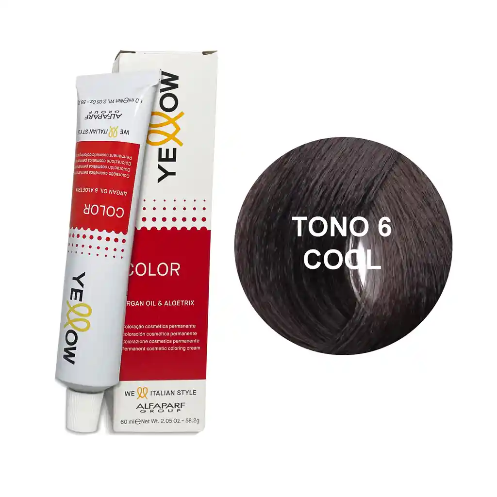 Yellow Alfaparf Tono 6 Cool Rubio Oscuro Frio 60ml