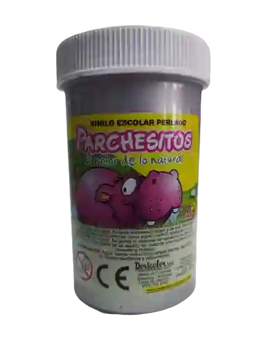 Vinilo Parchesitos Perlado-metalizado Plateado 130g