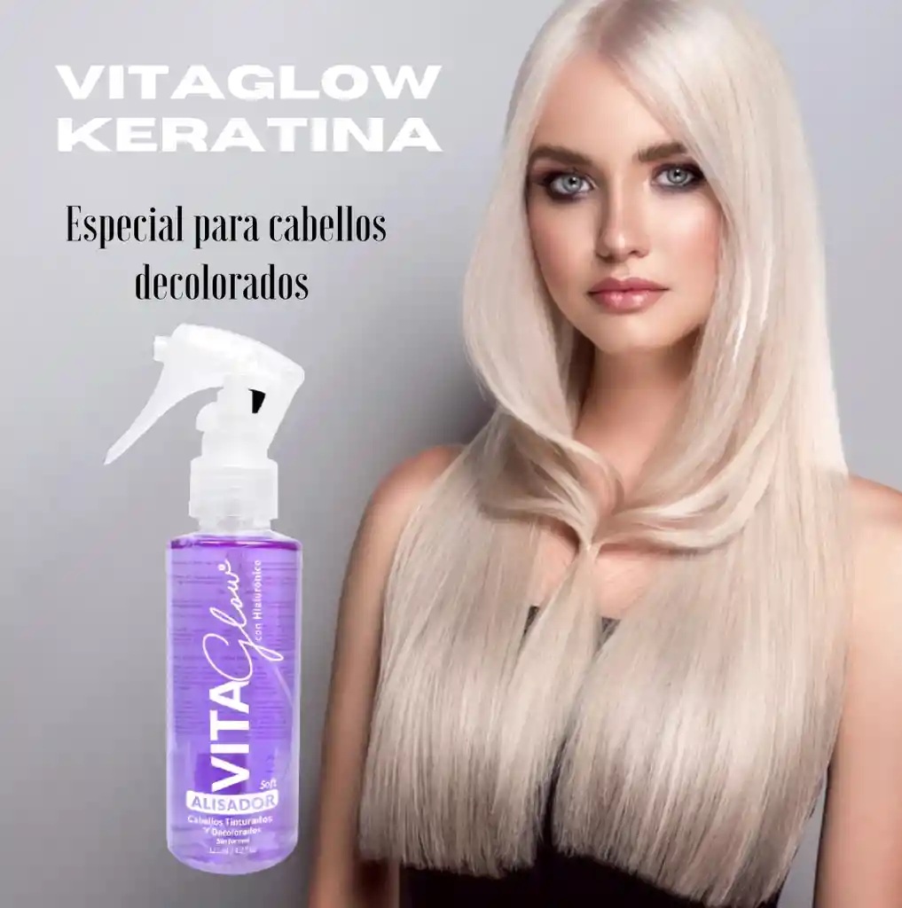 Vitaglow Soft Keratina Alisador Progresivo/cabello Liso/ Especial Para Cabellos Decolorados/