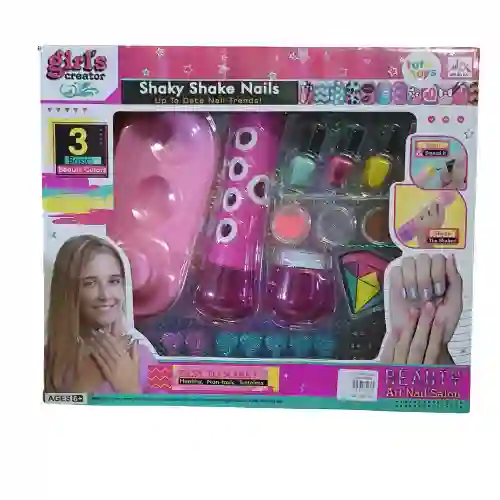 Set / Kit De Belleza Uñas Manicure Niñas / Aplicador De Escarcha