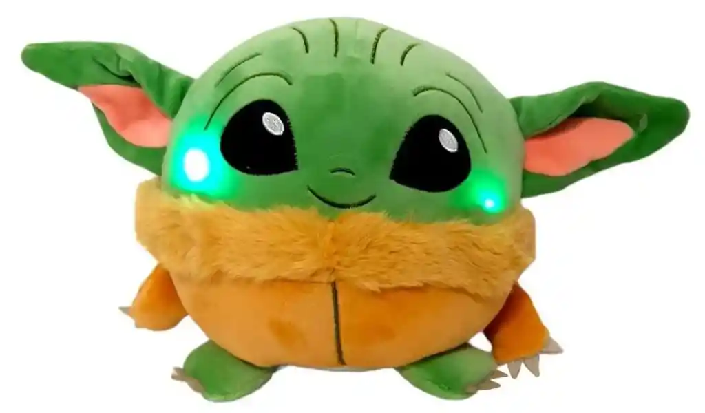 Peluche Alcancía Baby Yoda Con Luz Y Sonido Star Wars