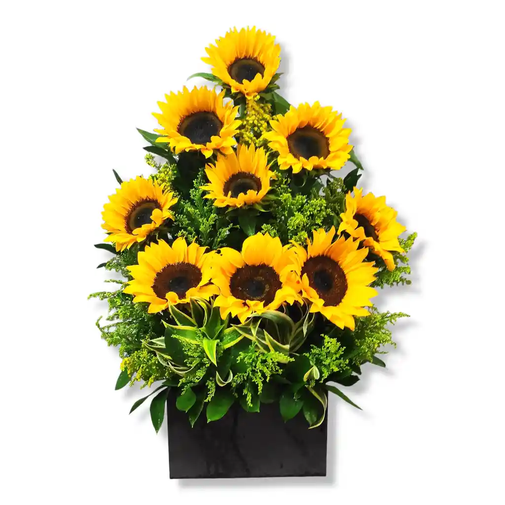 Arreglo Floral De Girasoles- Flores En Cali