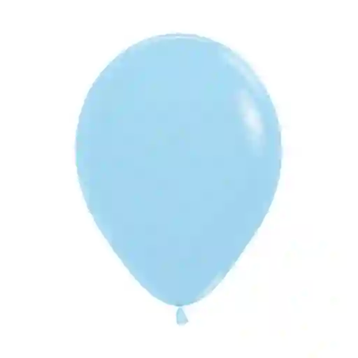 Globo R12 Pastel Mate Azul Sempertex Paquete X 10