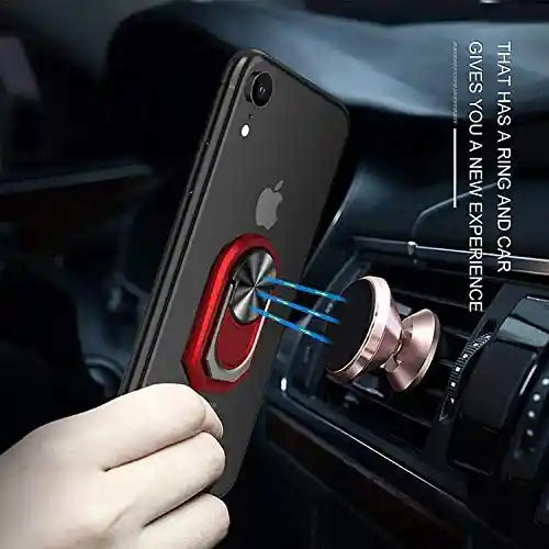 Soporte Anillo Celular 360 Grados - Soporte Magnético Carro