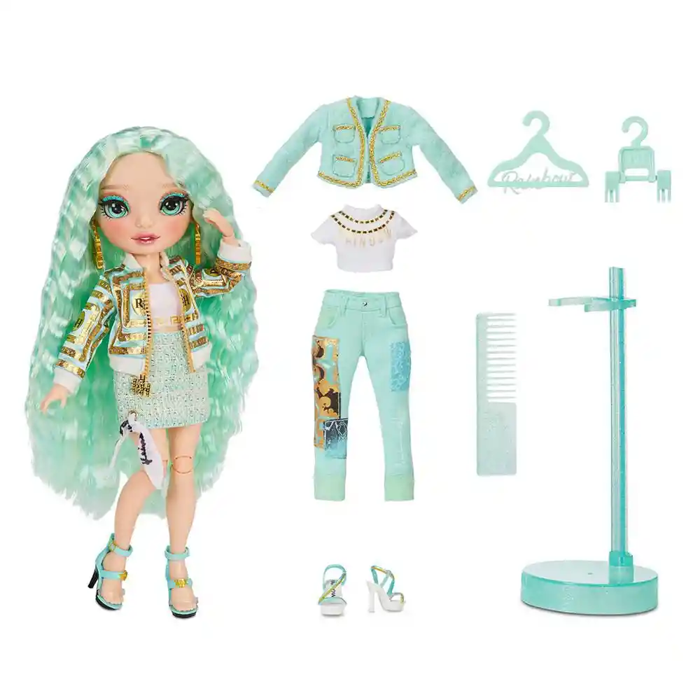 Muñeca De Moda Rainbow High Serie 3 Menta Original