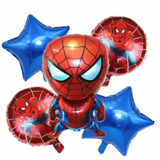 Iron Man Globo Metalizado Spider Man X 5