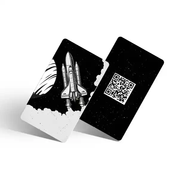 Tarjeta Nfc Y Qr Ontouch - B&w Spaceship