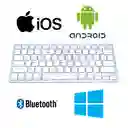 Teclado Inalambrico Bluetooth Para Smartphone Tablet Pc - Blanco