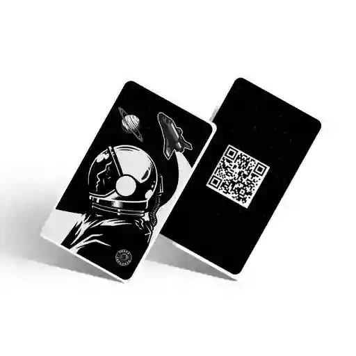 Tarjeta Nfc Y Qr Ontouch - B&w Spaceman