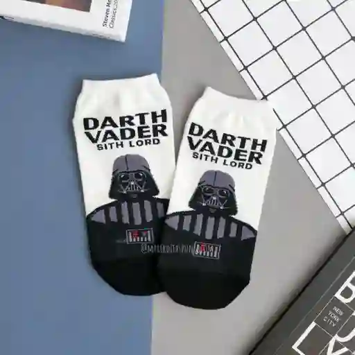 Medias Tobilleras Star Wars - Darth Vader (blanco)
