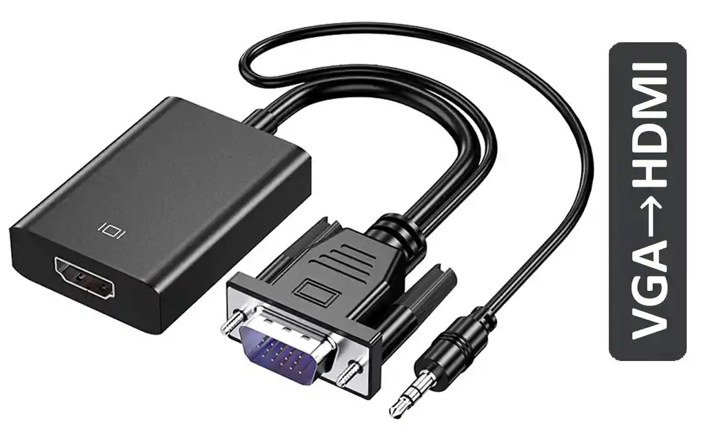 Adaptador Vga A Hdmi + Audio Convertidor Pc Portátil