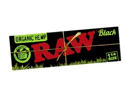 Papeles Raw Black Hemp 1 1/4