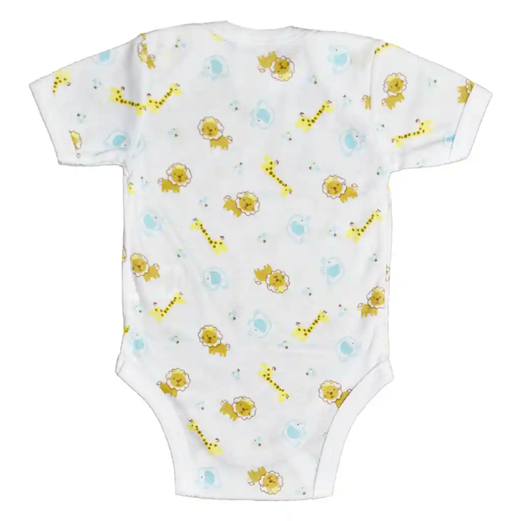 Body Bebé Manga Corta Estampado Niño Amarillo Bandera Talla 00 Meses