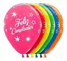 Globo Feliz Cumpleaños R12 X 12 Und