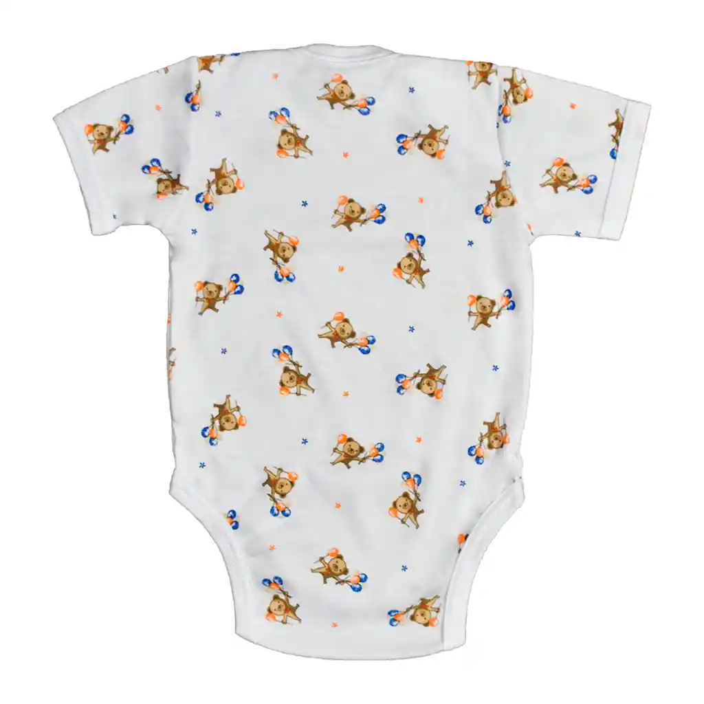 Body Bebé Manga Corta Estampado Niño Ocre Oscuro Talla 0-6 Meses