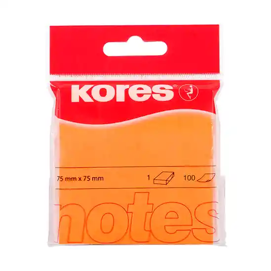 K Notas Naranja Neon 75X75Mm B