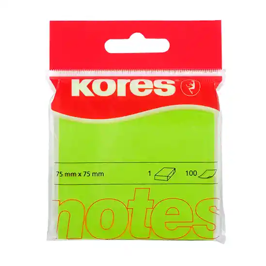 Kores Notas Verde Neón