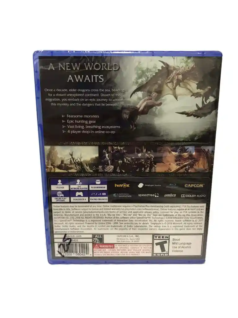 Monster Hunter World Para Ps4 Nuevo Fisico