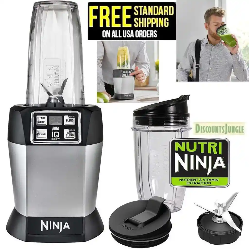 Licuadora Ninja Bl480 32 Fl Oz Negra Y Plata 120v