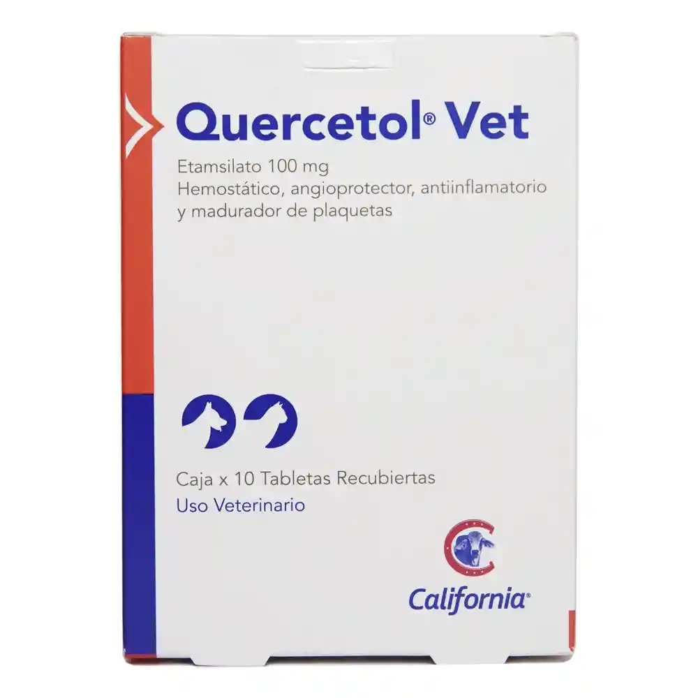  Quercetol-Vet 100Mg Caja X 10 Tabletas 