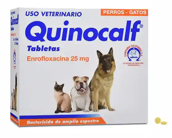 Quinocalf Antibiotico25 Mgs Blister X 10 Tabletas