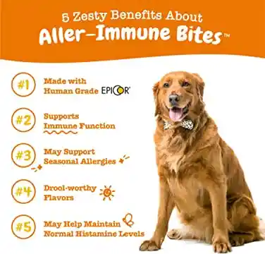 Zesty Paws Allergy Immune Suplemento Para Perros - Con Aceite De Pescado De Salmón