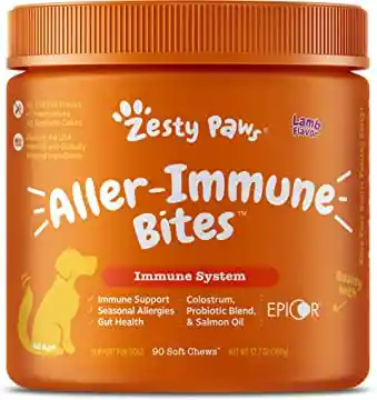 Zesty Paws Allergy Immune Suplemento Para Perros - Con Aceite De Pescado De Salmón