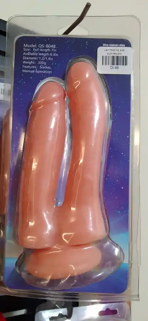 Dildo Consolador Chupa Doble Dong, No Vibra