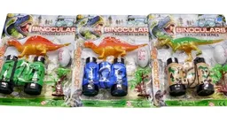 Binoculares Exploradores Con Juguete Dinosaurio Niños Regalo