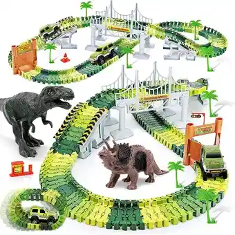 Pista De Carro Dinosaurio Para Niños 142pcs