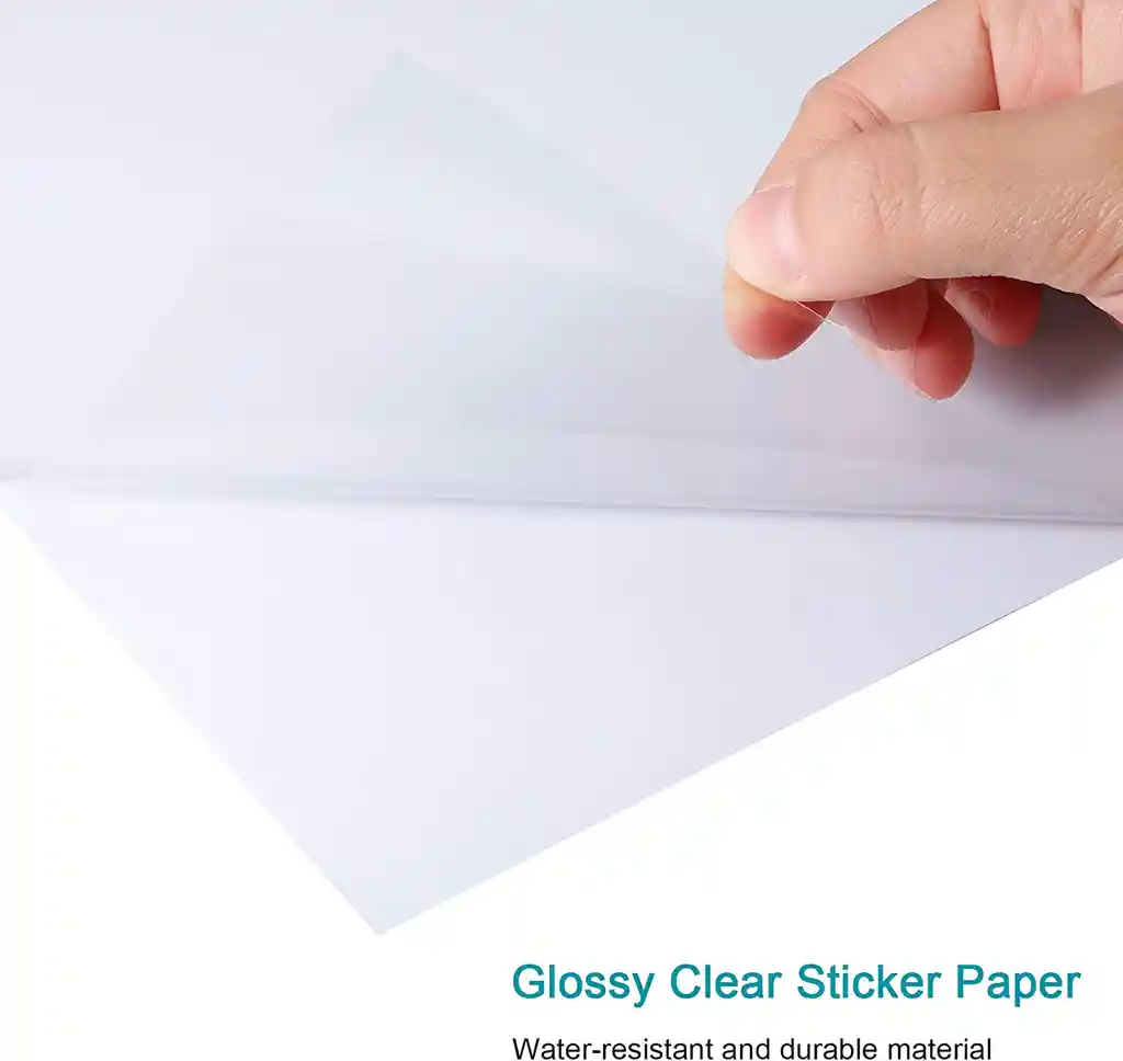Papel Fotográfico Transparente Adhesivo X 10 Hojas A4 Stickers Pet Impresoras Inkjet