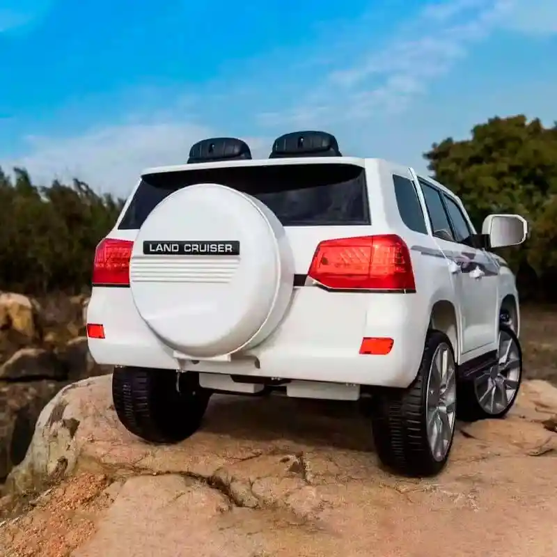 Carro Eléctrico Recargable Toyota Land Cruiser Policia Blanca