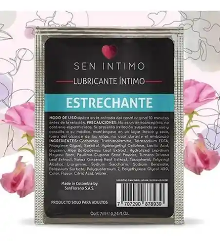 Sen Lubricante Intimo Vaginalestrechante Sachet