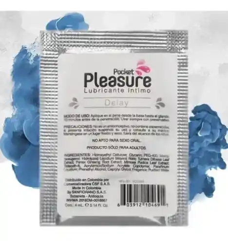 Lubricante Intimo Para Hombre Retardante Sexual Sachet Pp