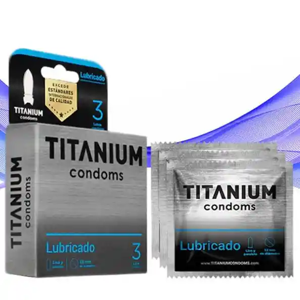 Condones Preservativos Titanium Lubricados Sensitivo Delgado