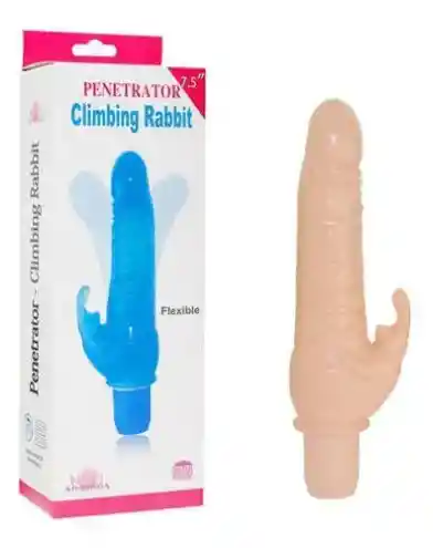 Dildo Vibrador Doble Consolador Vaginal Pene Realista Conejo