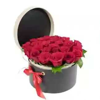 Caja De Rosas Redonda