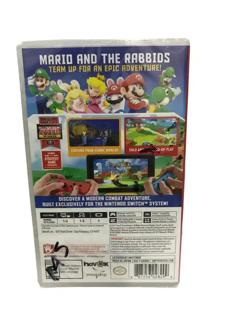 Mario + Rabbids Kingdom Battle Para Nintendo Switch Nuevo Fisico